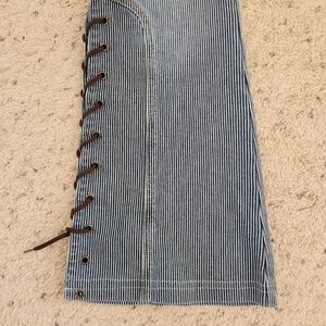 Y2K Railroad Lace Up Flare Jeans